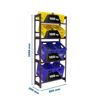Produktbild von Simonrack Getränkekistenregal SIMONBOTTLE 4 8425437129698 anthrazit 80,0 x 30,0 x 200,0 cm
