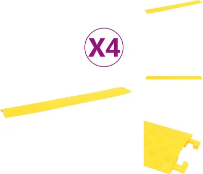 Obrázek produktu pro vidaXL Kabelové mosty 4 ks 98,5 cm žluté - Dopravní značky