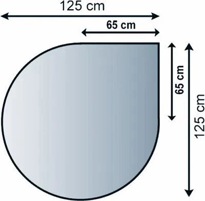 Produktbild von Glasbodenplatte 6mm dick 125cm x 125cm, glasklar