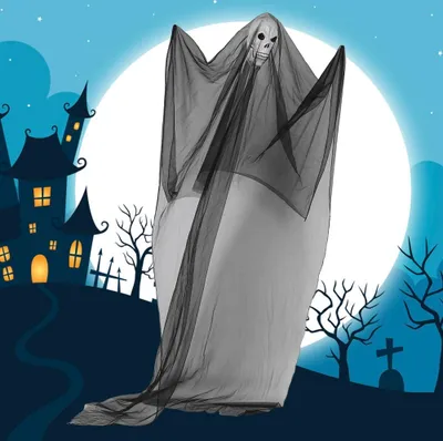 Obrázok produktu pre Halloween Závesná lebka, Závesná lebka kostlivca, Závesné kostry, Závesná dekorácia Halloween, Dekorácie Halloween