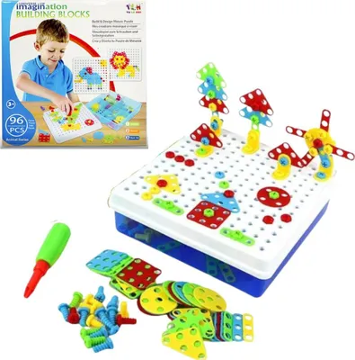 Produktbild von Konstruktionsspielzeug-Set 96 Teile im Aufbewahrungsbox