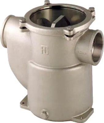 Immagine prodotto di Allpa Nickel-Besch. Filtro per acqua di raffreddamento in bronzo (robusto) con filtro in acciaio inox 316, 1-1/2", H=193mm, 12800l/ora