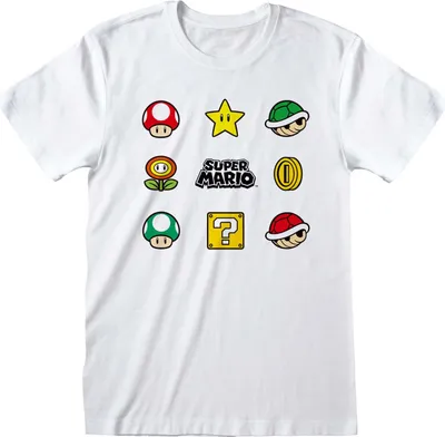 Obrázek produktu pro Tričko Super Mario - Items (velikost M)