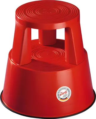 Immagine prodotto di WEDO 212 202 Sgabello con rotelle in plastica rosso / RAL 3000