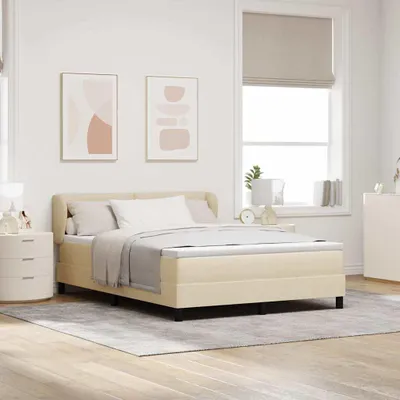 Produktbild von Maison Exclusive - Boxspringbett mit Kopfteil Creme 160 x 200 cm Stoff