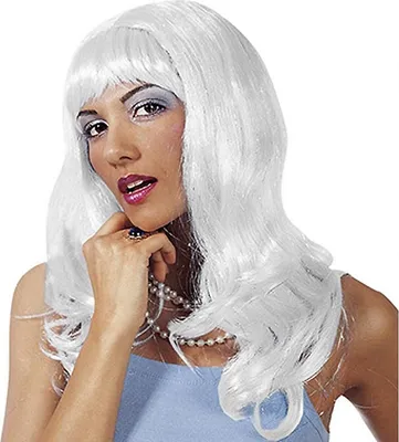Produktbild von Weiße Damen Langhaarperücke "Crystal"