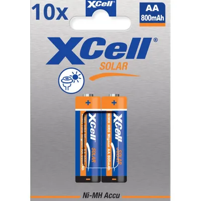 Obrázok produktu pre 20x solárne dobíjacie batérie XCell X800AA Mignon Ni-MH 1,2 V 800 mAh (10x blister po 2)
