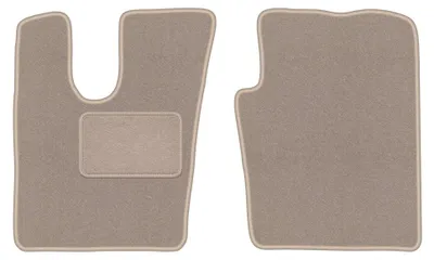 Produktbild von Velours-Fußmatten vorne für Scania R ab 2018 (Transporter) – 2-tlg, Beige, passgenau – Wielganizator LUX