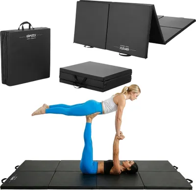 Produktbild von Gymtek® Klappbare Gymnastikmatte Sportmatte Kampfsportmatte Trainingsmatte - 240x120 cm - Gymnastik, Yoga, Judo, Karate, Fitness, Pilates, Kampfsport