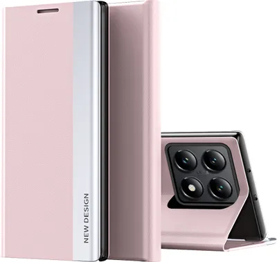 Produktbild von Hülle für Xiaomi 14T Kunstleder Klapphülle Schutzhülle mit Standfunktion Rosa