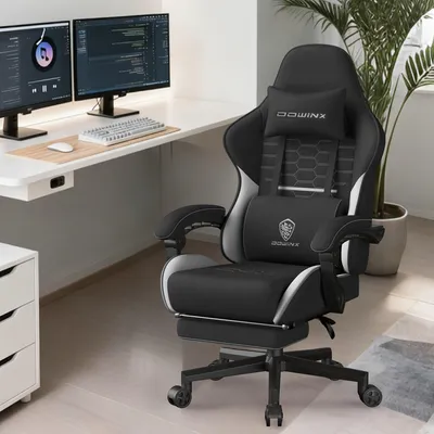 Imagen del producto de Silla ergonómica para videojuegos - Silla de escritorio - Silla gamer - Silla de trabajo - Disponible en colores  y blanco - Con reposabrazos 3D