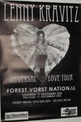 Productafbeelding van Lenny Kravitz - Concert in België, 1993 - Poster - 60x90 cm