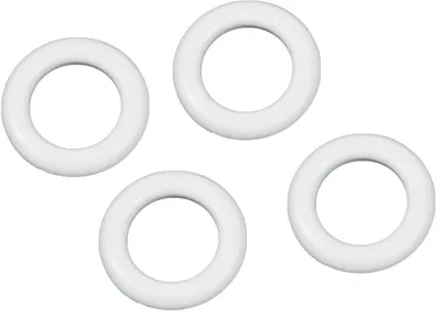 Produktbild von Griffloch-Ringe, aus Kunststoff, für alle Ringbücher, Ordner und Stehsammler aus PP-Hartfolie (1,2-2,0mm), Weiß, Verpackungseinheit: 1 STK