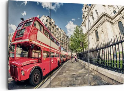 Produktbild von Bild auf Leinwand - Leinwandbild - Architektur London Stadt - 165x110cm - Wand Bild - Wanddeko - Leinwanddruck - Bilder - Kunstdruck - Wanddekoration - Leinwand bilder - Wandkunst - CE165x110-2405