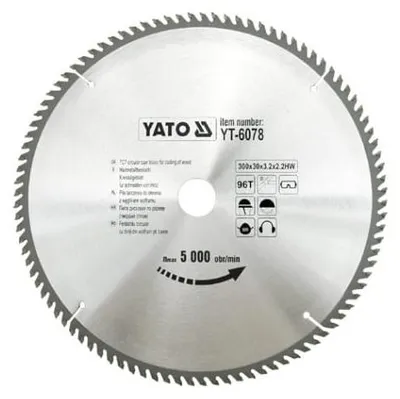 Productafbeelding van Yato YT-6078, geschikt voor kunststof, hout, 30 cm, 3 cm, met wolfraamcarbide (TCT), 2,2 mm, 5000 omwentelingen per minuut