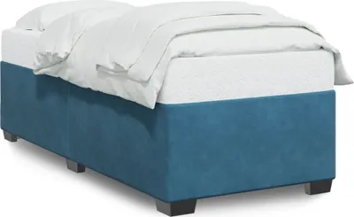 Image de Maison Exclusive - Cadre de lit sans matelas bleu 90x190 cm velours