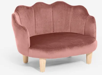 Produktbild von Sessel muschelförmig für Hunde und Katzen aus Samt Pally - Pink