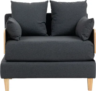 Produktbild von 1-Sitzer-Schlafsofa 'Seinlus' aufklappbar 81 x 88 x 68 cm Dunkelgrau