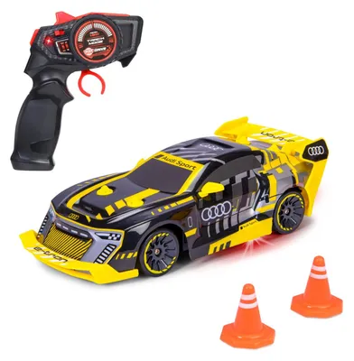Produktbild von Dickie Toys - RC Audi S1 E-Tron Quattro Drift Car 1:24 – 2,4 GHz, 4WD, Drift Funktion, LED-Bodenbeleuchtung – USB-Laden – RTR Ferngesteuertes Auto