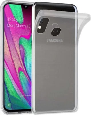 Produktbild von Cadorabo Hülle für Samsung Galaxy A40 Schutz Hülle in Transparent Schutzhülle TPU Silikon Cover Etui Case