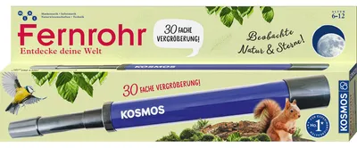 Immagine prodotto di KOSMOS Fernrohr, Experimentierkasten, Teleskop, 30fach Vergrößerung, Kinder, ab 8 Jahren, 676940