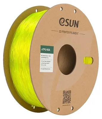 Image de Filament pour imprimante 3D, TPU 95A flexible, haute durabilité, jaune transparent