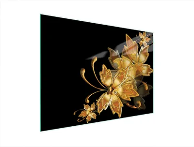 Image de Planche à découper en verre 40x30 or