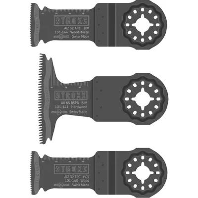 Immagine prodotto di Set di lame per sega a immersione Strox, 6 pezzi, Starlock, bi-metalliche, per legno, metallo e plastica