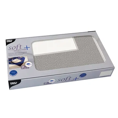 Immagine prodotto di Coperta centrale Papstar Casali grigio selezione morbida 80 x 80cm 20 pezzi
