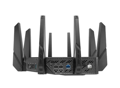 Produktbild von ASUS ROG Rapture GT-AX11000 Pro, Wi-Fi 6 (802.11ax), Tri-Band (2,4 GHz / 5 GHz / 5 GHz), Ethernet/LAN, Schwarz, Tabletop-Router