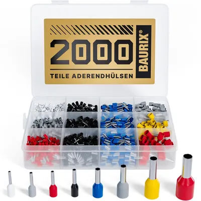 Obrázok produktu pre BAURIX ® 2000 Stück Aderendhülsen Sortiment I