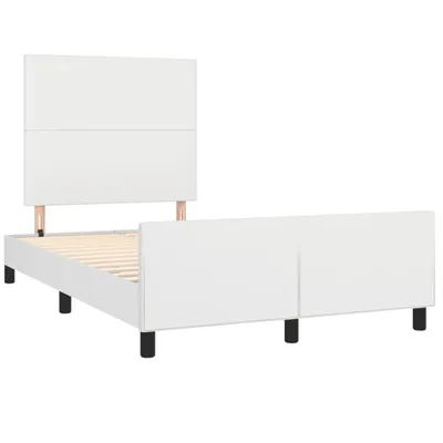 Produktbild von Bettgestell ohne Matratze Weiß 120x190 cm Kunstleder