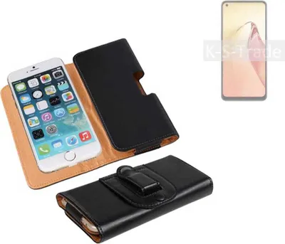 Produktbild von K-S-Trade Schützhülle Handyhülle kompatibel mit Oppo Reno8 Holster Gürtel Tasche Schutzhülle Handy-Tasche Smartphone Case Seitentasche schwarz 1x