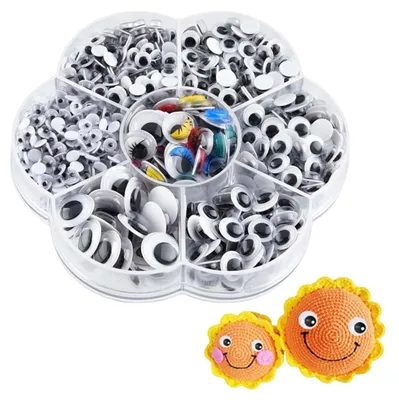 Wackelaugen selbstklebend 700 Stück 4–12 mm bunt