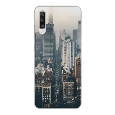 Produktbild von MuchoWow® Handyhülle Schutzhülle Hülle für Samsung Galaxy A70 Skyline von New York Silikon Softcase Handy Hülle - Schutzhaube