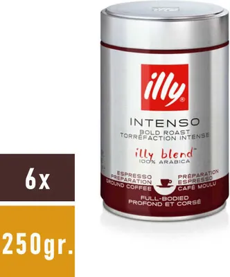 Produktbild von illy Gemahlener Espresso INTENSO 6x250gr.