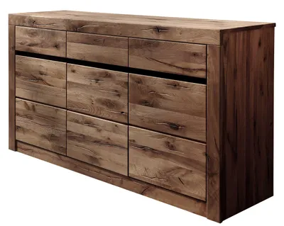 Produktbild von MASSIVMOEBEL24 Sideboard Wildeiche / Zerreiche 150x43x80 braun geölt MONTREUX #351