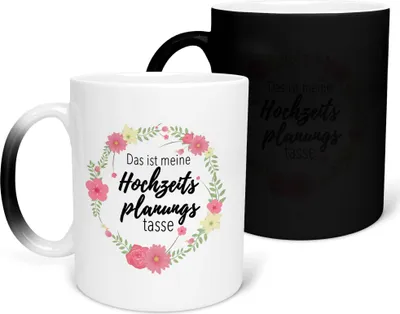 Produktbild von 22Feels Zaubertasse Verlobung Geschenk Hochzeitsplanung Verlobungsgeschenk Verlobte Bekannt Geben Mann Frau Sie Ihn Kaffeetasse Farbwechsel Haferl Geburtstag Weihnachten Geschenkidee Bürotasse