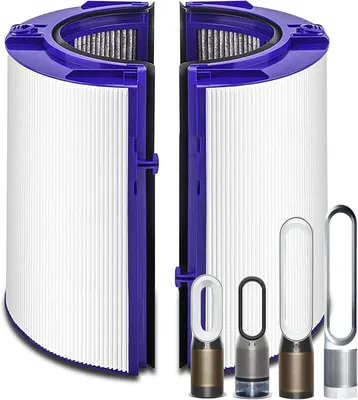 Produktbild von Filter für Dyson Pures Hot+Cool HP1 PC1 PH01 PH02 DP04 HP04 HP4B TP04 TP4A HP06 TP06 HP07 TP07 TP7A HP09 TP09 HP10 TP10 HP11 TP11, 360° Glas HEPA+Carbon Luftreinigerfilter