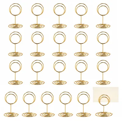 Produktbild von Tischkartenhalter - 20 Stück - Für Hochzeiten Partys Restaurants und Bankette - Gold