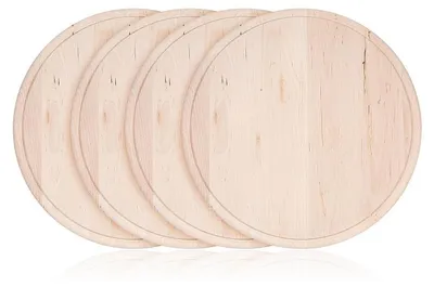 Immagine prodotto di Set di taglieri in legno per barbecue da 22 cm, 4 pezzi