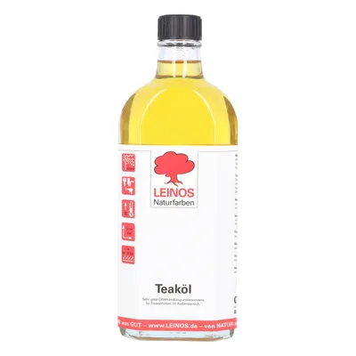 Produktbild von LEINOS Teaköl 0,25 l – Teaköl farblos für außen, für Gartenmöbel, Hartholz