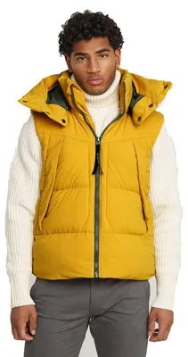 Imagen del producto de Chaleco acolchado con capucha G-Star para hombre, modelo G-Whistler 2.0, color amarillo (dk spice D25346-D518-81)