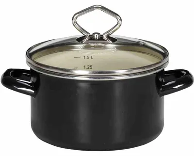 Produktbild von Fleischtopf "Triest" 24 cm Emaille weiß