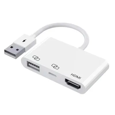 Produktbild von H74C USB-C & USB 2.0 auf HDMI Video Adapter 13 cm – AV Konverter für Smartphone & Laptop