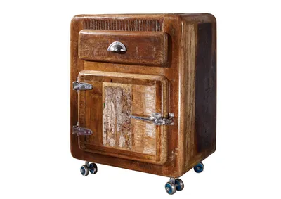 Immagine prodotto di MASSIVMOEBEL24 | FREEZY #143 Comodino in legno riciclato - laccato / multicolore 55x38x70