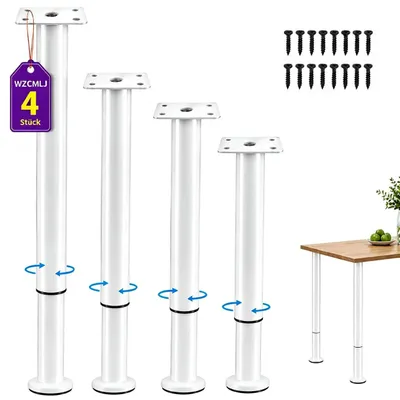 Obrázek produktu pro Nastavitelné nohy stolu, sada 4 kusů, rozsah nastavení výšky 40-72 cm