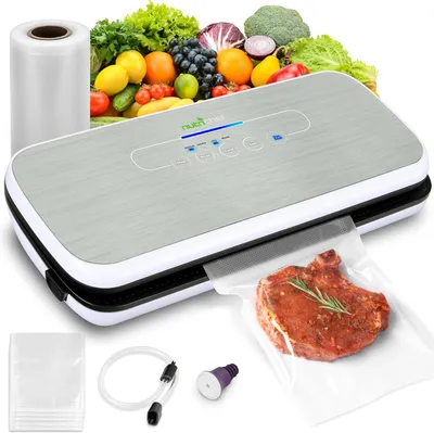 Produktbild von Seal Sous Vide Vakuumiergerät für Lebensmittel – Vacuum Sealer– Folienschweißgerät Set inkl. Versiegelungsgerät Weinverschluss, Vakuumierer Beutel