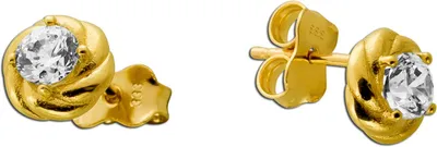 Produktbild von Ohrstecker endlos Gold 333 8K weiße Zirkonia endless
