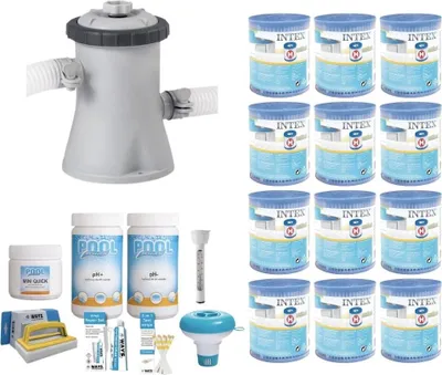 Obrázek produktu pro WAYS - Péče o bazény - Balení Malé a filtrační čerpadlo 1250 L/u a 12 filtrů typu H